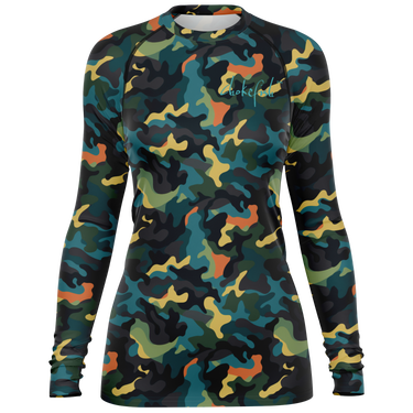 Chokefish™ Long Sleeve Rashguard Camouflage Woman's Shirt-009